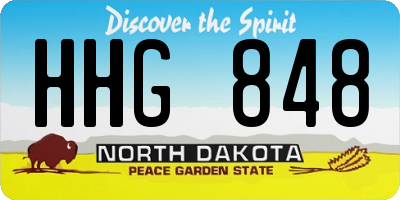 ND license plate HHG848