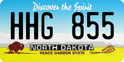 ND license plate HHG855