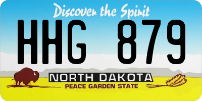ND license plate HHG879