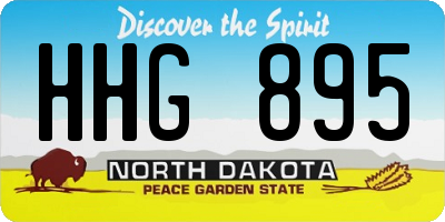 ND license plate HHG895