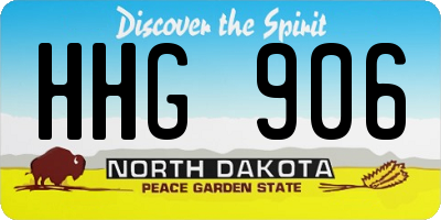 ND license plate HHG906