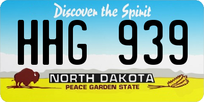 ND license plate HHG939
