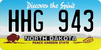 ND license plate HHG943