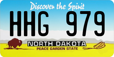 ND license plate HHG979