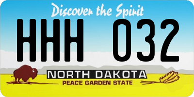 ND license plate HHH032