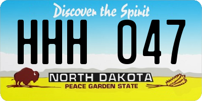 ND license plate HHH047