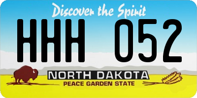 ND license plate HHH052