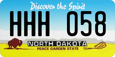 ND license plate HHH058