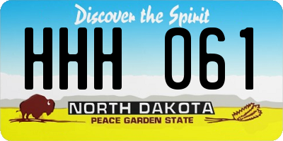 ND license plate HHH061