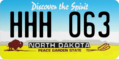 ND license plate HHH063