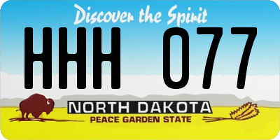 ND license plate HHH077
