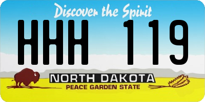 ND license plate HHH119