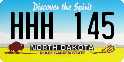 ND license plate HHH145