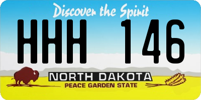 ND license plate HHH146