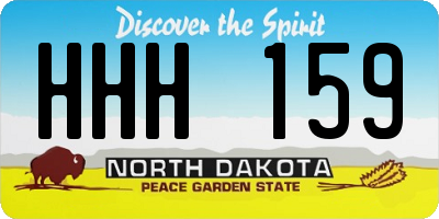 ND license plate HHH159