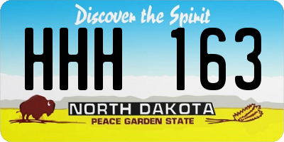 ND license plate HHH163