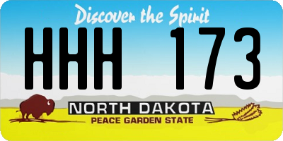 ND license plate HHH173