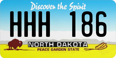 ND license plate HHH186