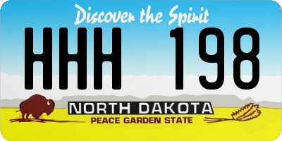 ND license plate HHH198