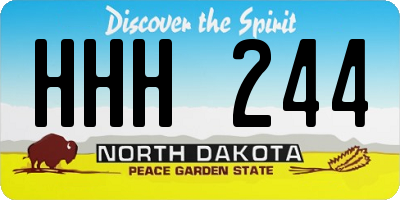 ND license plate HHH244