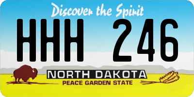 ND license plate HHH246