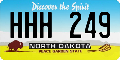 ND license plate HHH249