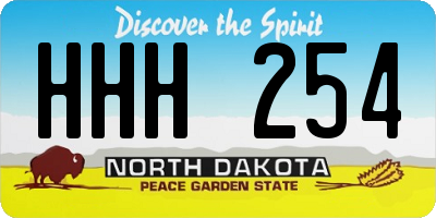 ND license plate HHH254