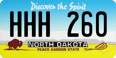 ND license plate HHH260