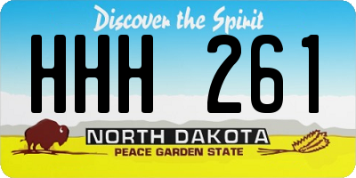 ND license plate HHH261