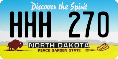 ND license plate HHH270
