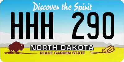 ND license plate HHH290