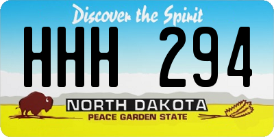 ND license plate HHH294