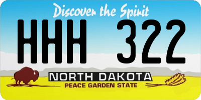 ND license plate HHH322