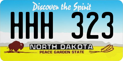ND license plate HHH323