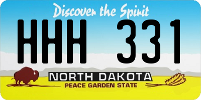 ND license plate HHH331