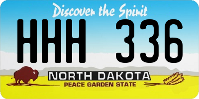 ND license plate HHH336