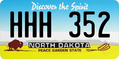 ND license plate HHH352