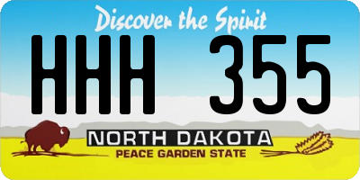 ND license plate HHH355