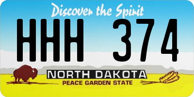 ND license plate HHH374
