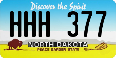 ND license plate HHH377