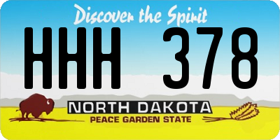 ND license plate HHH378