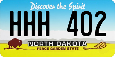 ND license plate HHH402
