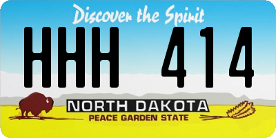 ND license plate HHH414