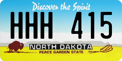 ND license plate HHH415