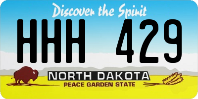 ND license plate HHH429