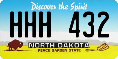 ND license plate HHH432