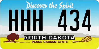 ND license plate HHH434