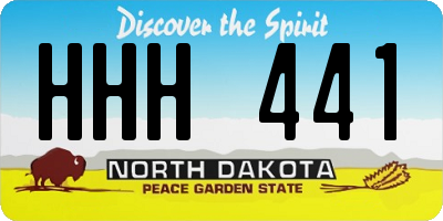 ND license plate HHH441