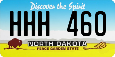 ND license plate HHH460