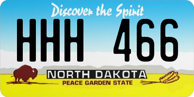 ND license plate HHH466